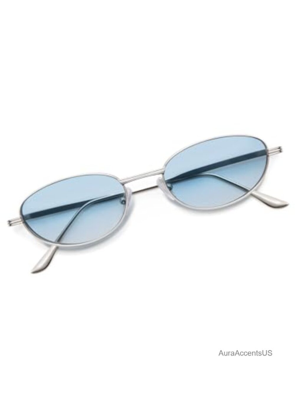 Retro Oval Sunglasses UV400 Full Frame Metal Hinges